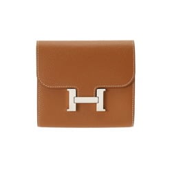 HERMES Constance Compact Gold □N Stamp (around 2010) Unisex Epsom Leather Bi-fold Wallet