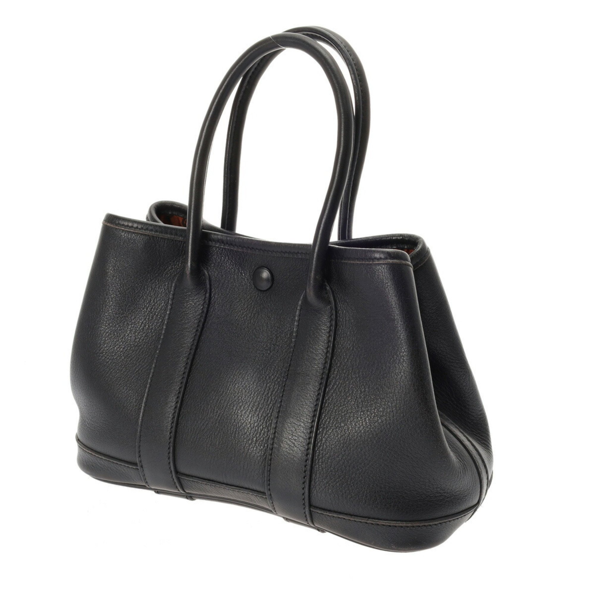 HERMES Garden Twilly TTPM Black □I Stamp (around 2005) Women's Swift Leather Handbag