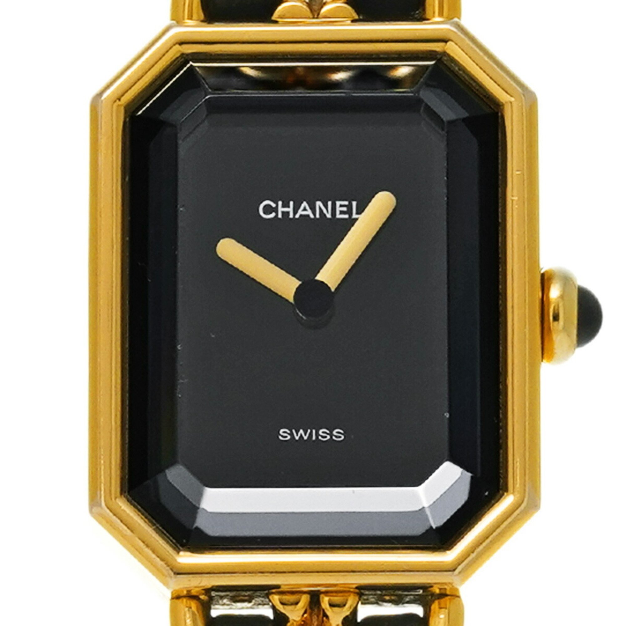 CHANEL Premiere S size H0001 Ladies GP/Leather watch Quartz