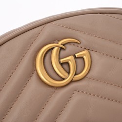 GUCCI GG Marmont Belt Bag Greige 476434 Women's Leather Body