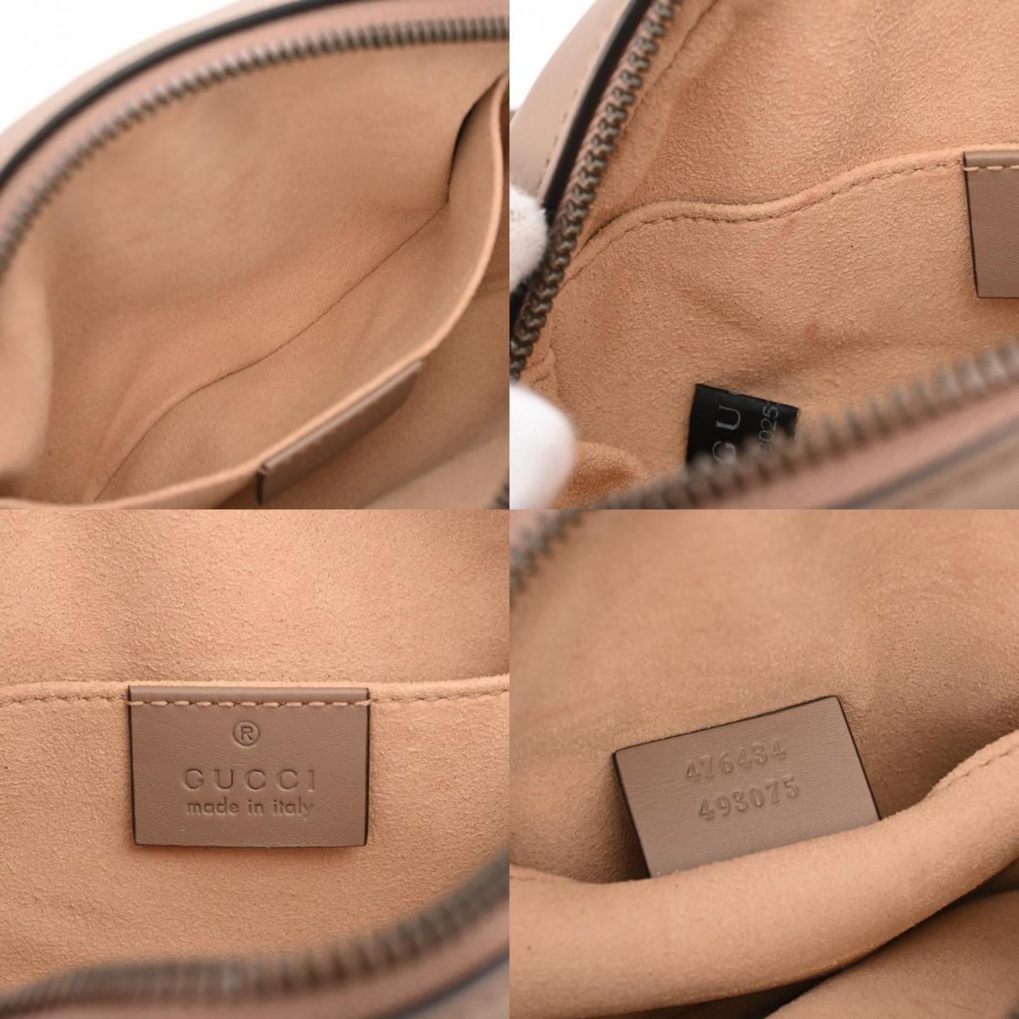 GUCCI GG Marmont Belt Bag Greige 476434 Women's Leather Body