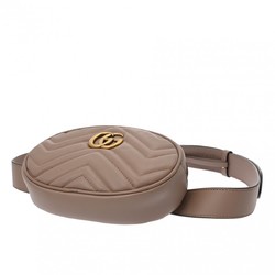 GUCCI GG Marmont Belt Bag Greige 476434 Women's Leather Body