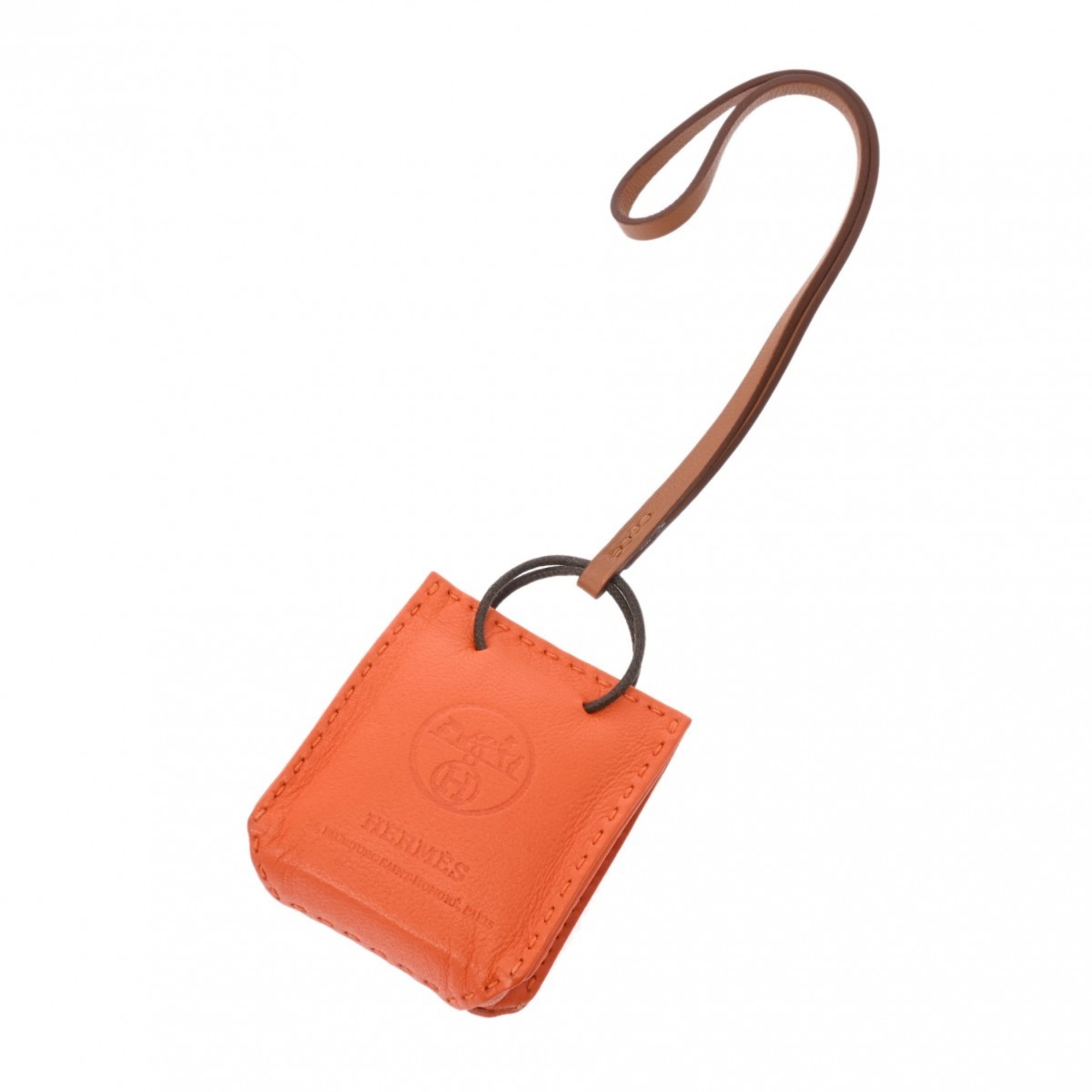 HERMES Hermes Sac Orange Bag Charm Y Stamp (around 2020) Unisex Agnès Milo