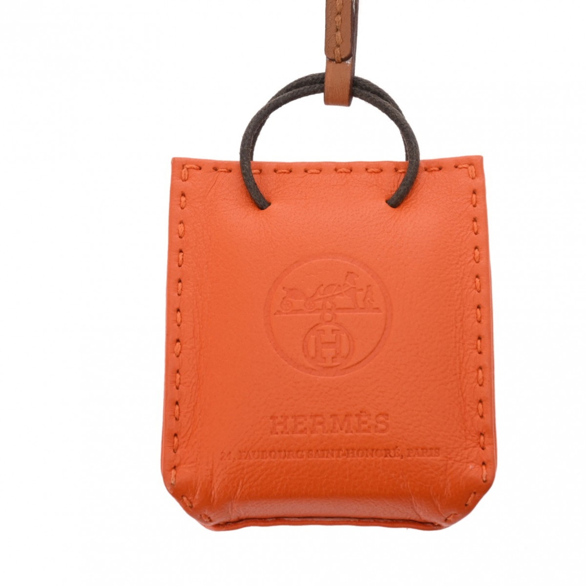 HERMES Hermes Sac Orange Bag Charm Y Stamp (around 2020) Unisex Agnès Milo