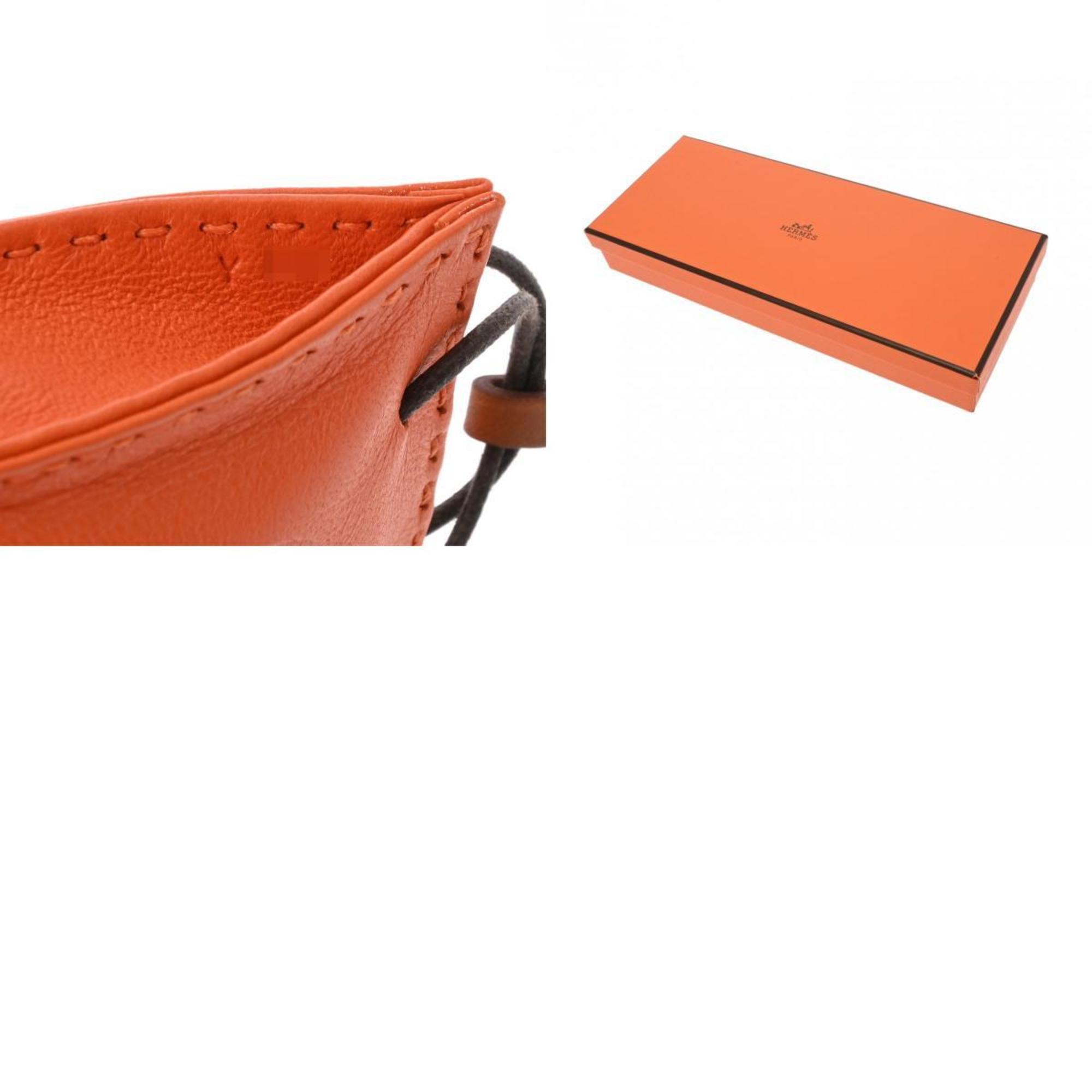 HERMES Hermes Sac Orange Bag Charm Y Stamp (around 2020) Unisex Agnès Milo