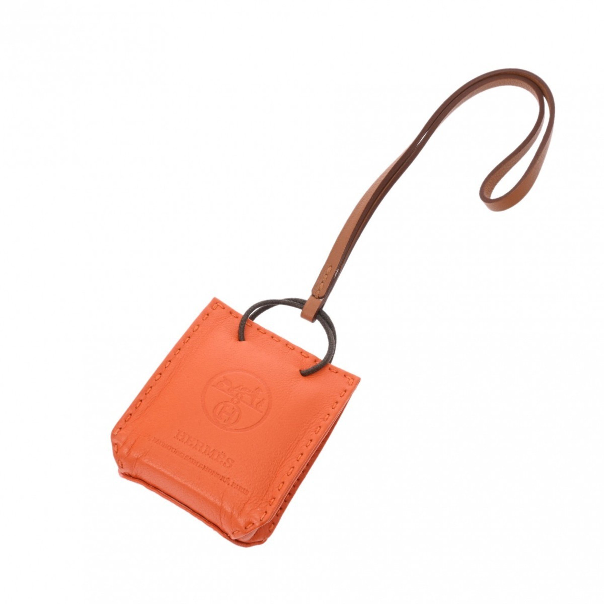 HERMES Hermes Sac Orange Bag Charm Y Stamp (around 2020) Unisex Agnès Milo