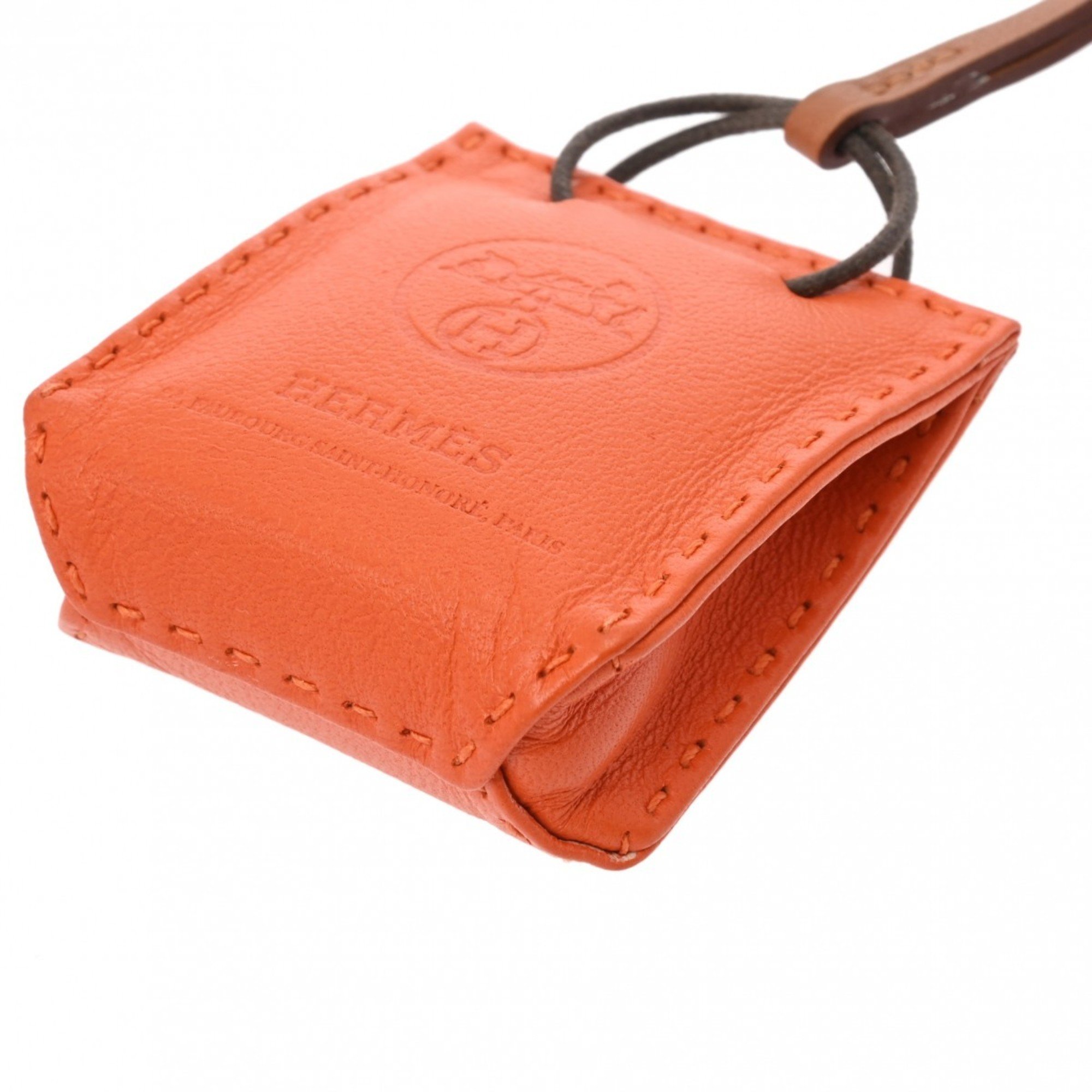 HERMES Hermes Sac Orange Bag Charm Y Stamp (around 2020) Unisex Agnès Milo