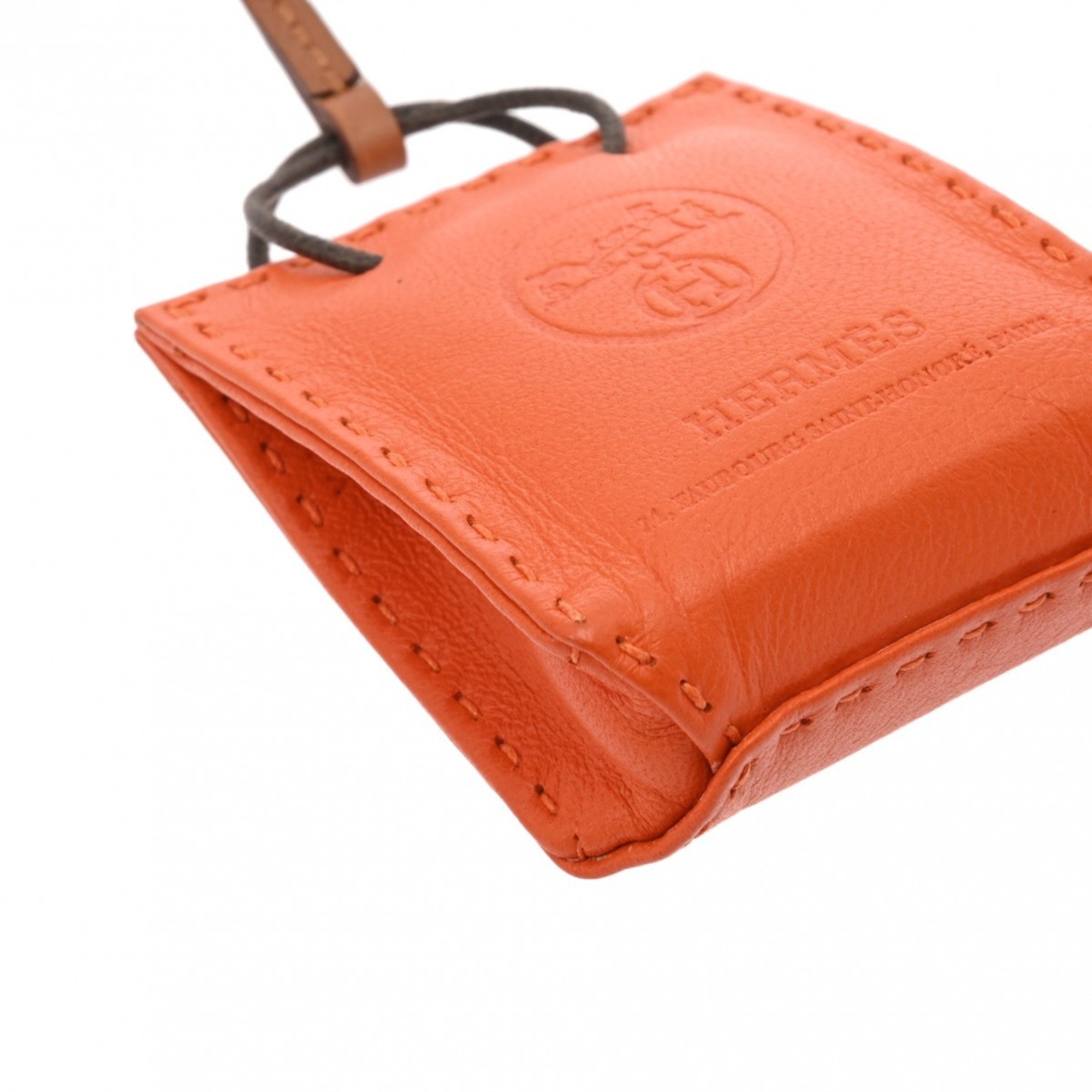 HERMES Hermes Sac Orange Bag Charm Y Stamp (around 2020) Unisex Agnès Milo