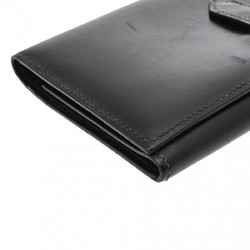 HERMES Hermes Bearn Black □I stamp (around 2005) Unisex Box calf leather tri-fold wallet