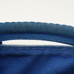 Prada handbag canapa canvas blue ladies