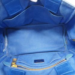 Prada handbag canapa canvas blue ladies