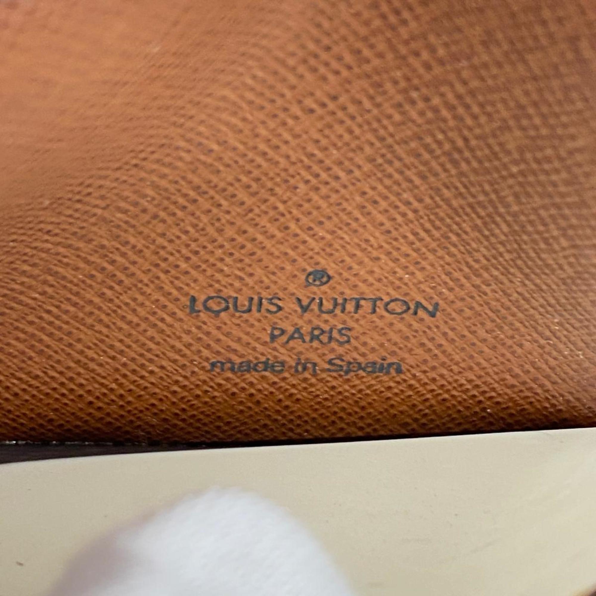 Louis Vuitton Business Card Holder/Card Case Monogram Porto 2 Cart Vertical M60533 Brown Men's Women's