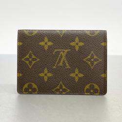 Louis Vuitton Business Card Holder/Card Case Monogram Porto 2 Cart Vertical M60533 Brown Men's Women's