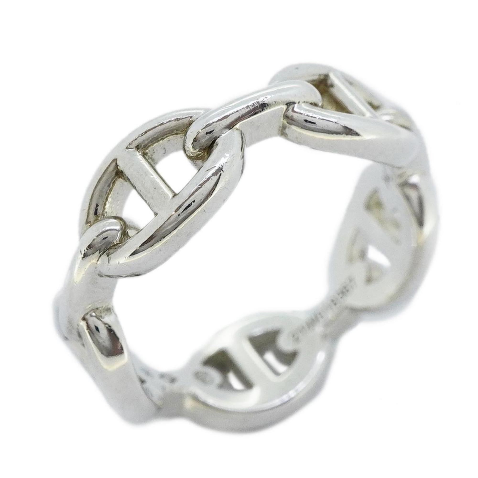 Hermes Ring Chaine d'Ancre Anchainé 925 Silver Men's