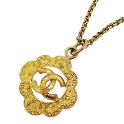 Chanel Necklace Coco Mark GP Plated Gold 95A Women's