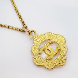 Chanel Necklace Coco Mark GP Plated Gold 95A Women's