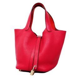 Hermes handbag Picotin Lock Eclat PM Y stamp Taurillon Clemence Rouge Cou ladies