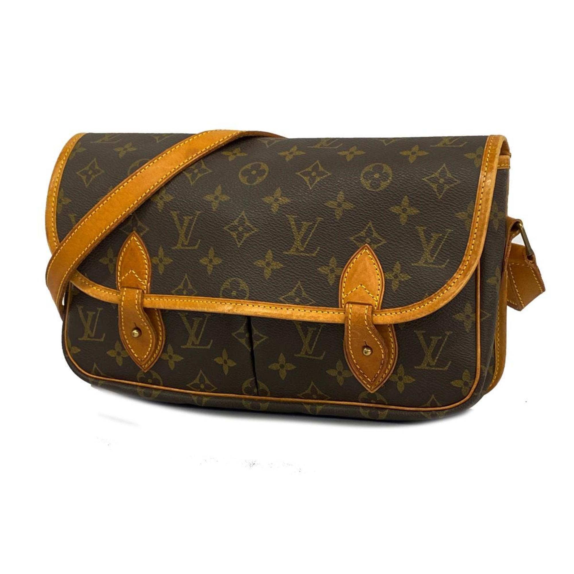 Louis Vuitton Shoulder Bag Monogram Gibessier MM M42247 Brown Women's