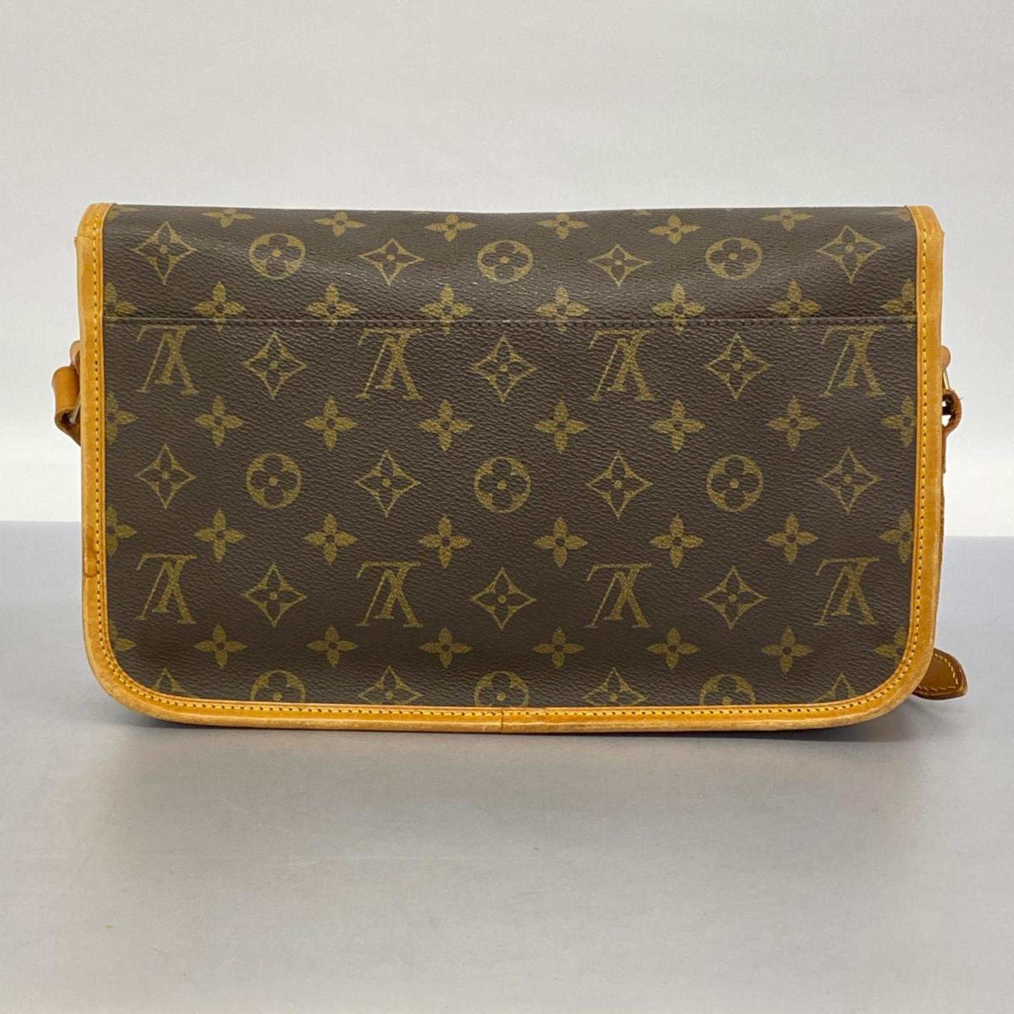 Louis Vuitton Shoulder Bag Monogram Gibessier MM M42247 Brown Women's