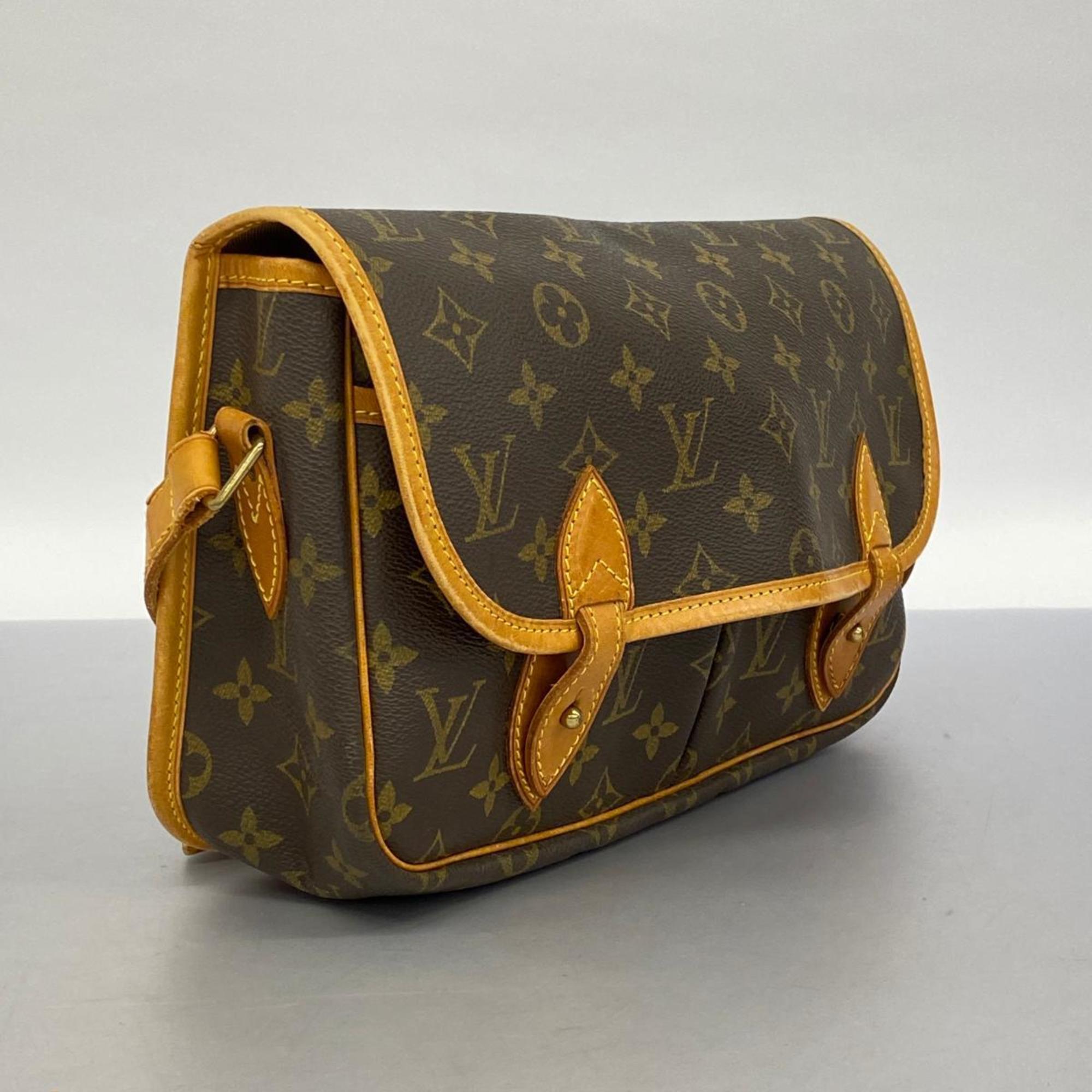 Louis Vuitton Shoulder Bag Monogram Gibessier MM M42247 Brown Women's