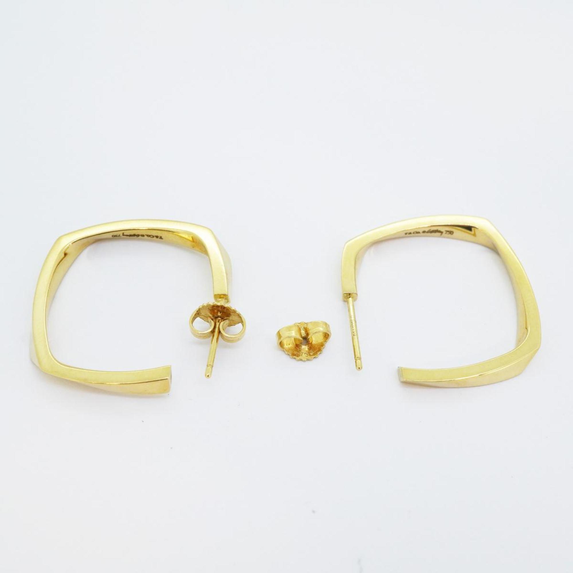 Tiffany earrings torque K18YG yellow gold ladies