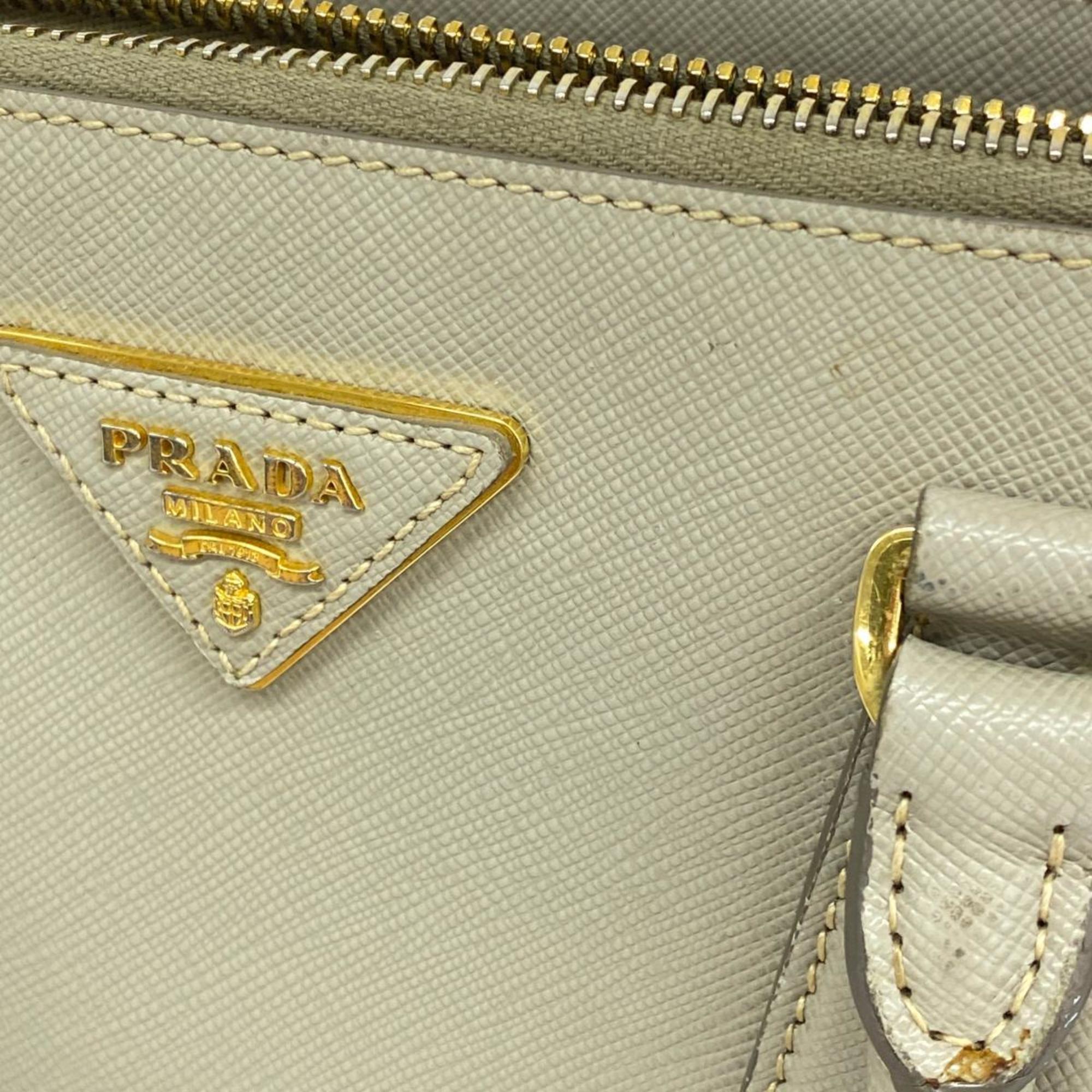 Prada handbag in saffiano leather beige for women