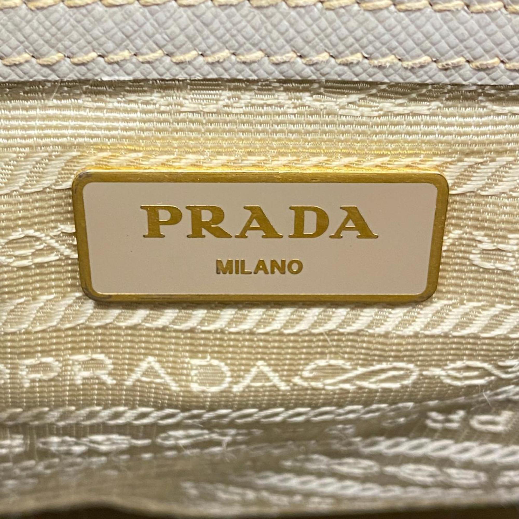 Prada handbag in saffiano leather beige for women