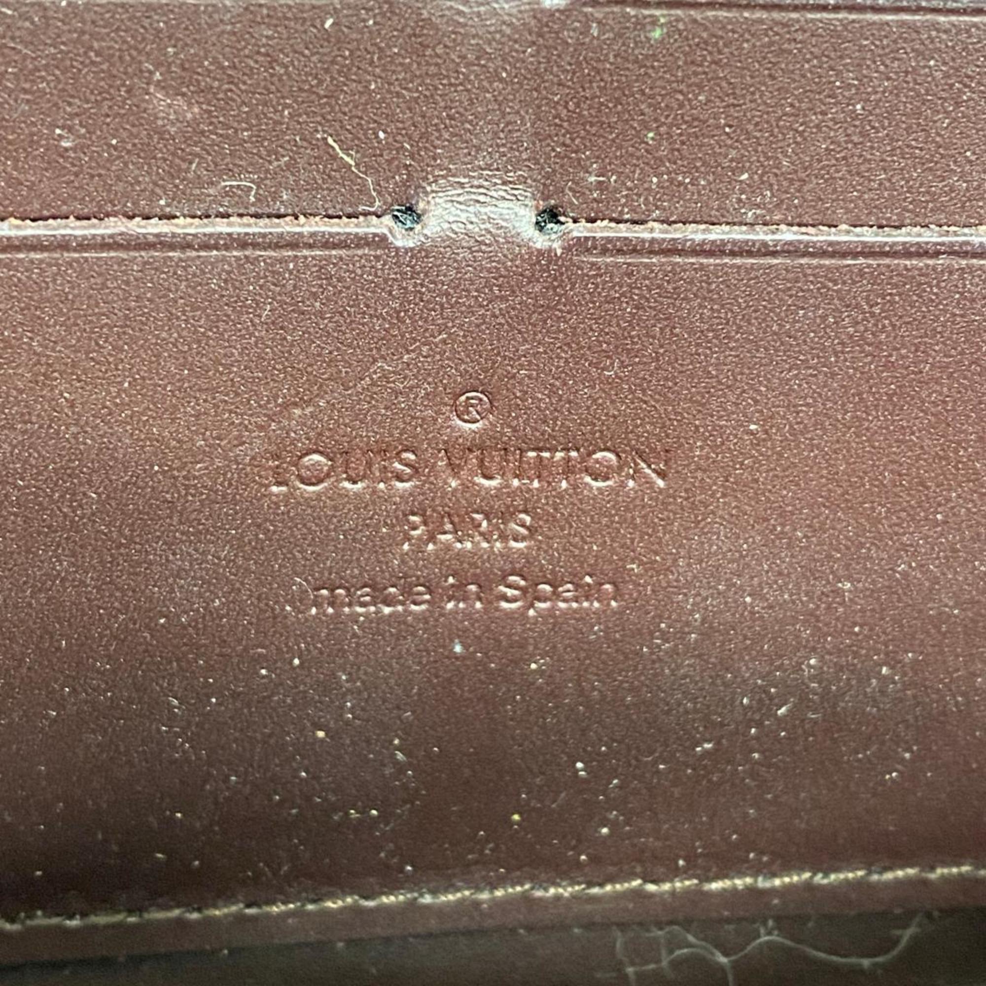 Louis Vuitton Long Wallet Vernis Zippy M93522 Amarante Ladies