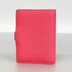 Louis Vuitton Wallet Taurillon LV Vertical CP M82461 Pink Women's