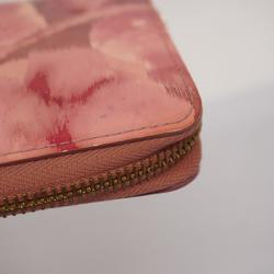 Louis Vuitton Long Wallet Vernis Ikat Flower Zipper M90020 Rose Velours Ladies