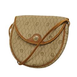 Christian Dior Shoulder Bag Honeycomb Light Brown Women's