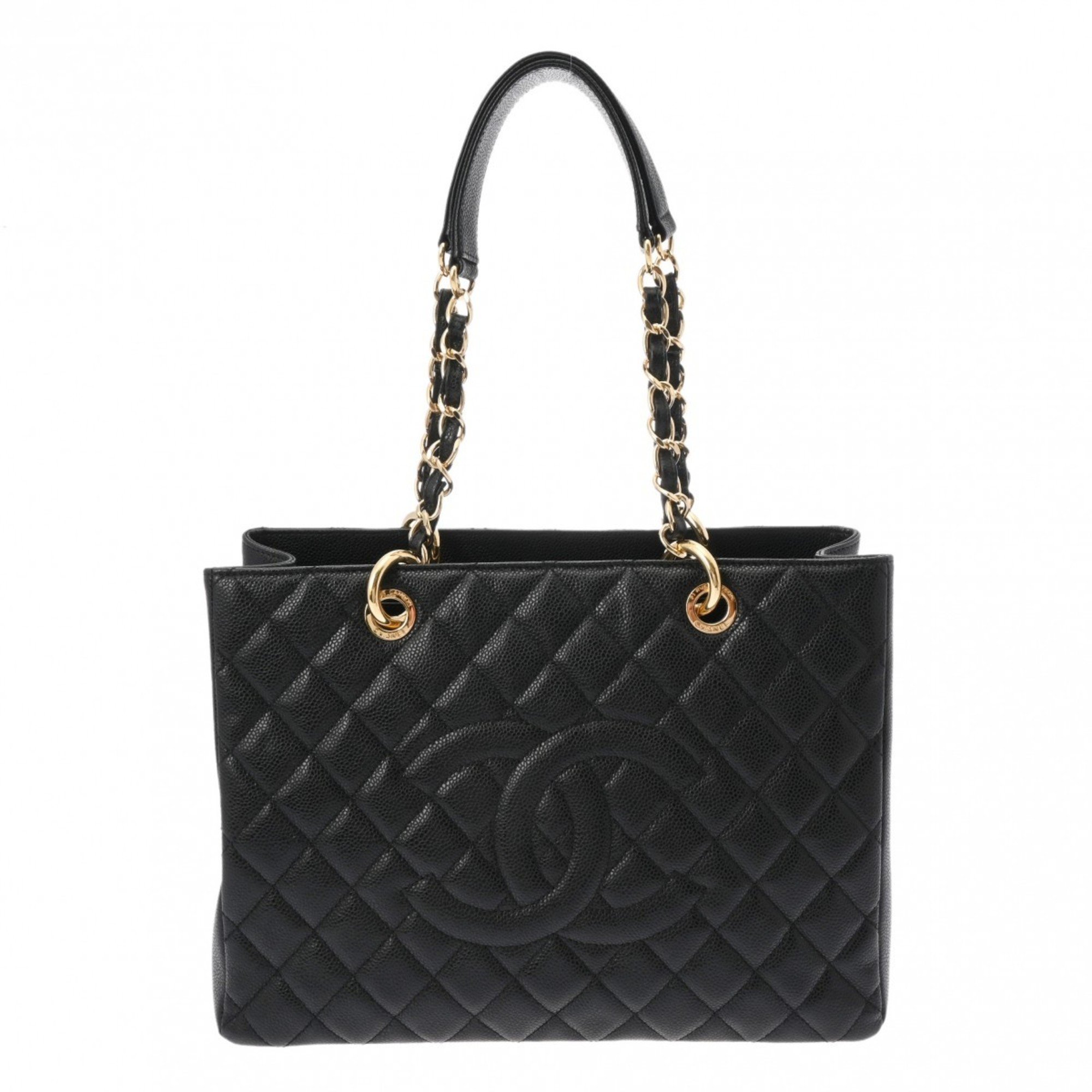 CHANEL Chanel Matelasse GST Grand Tote Black A50995 Women's Caviar Skin Bag