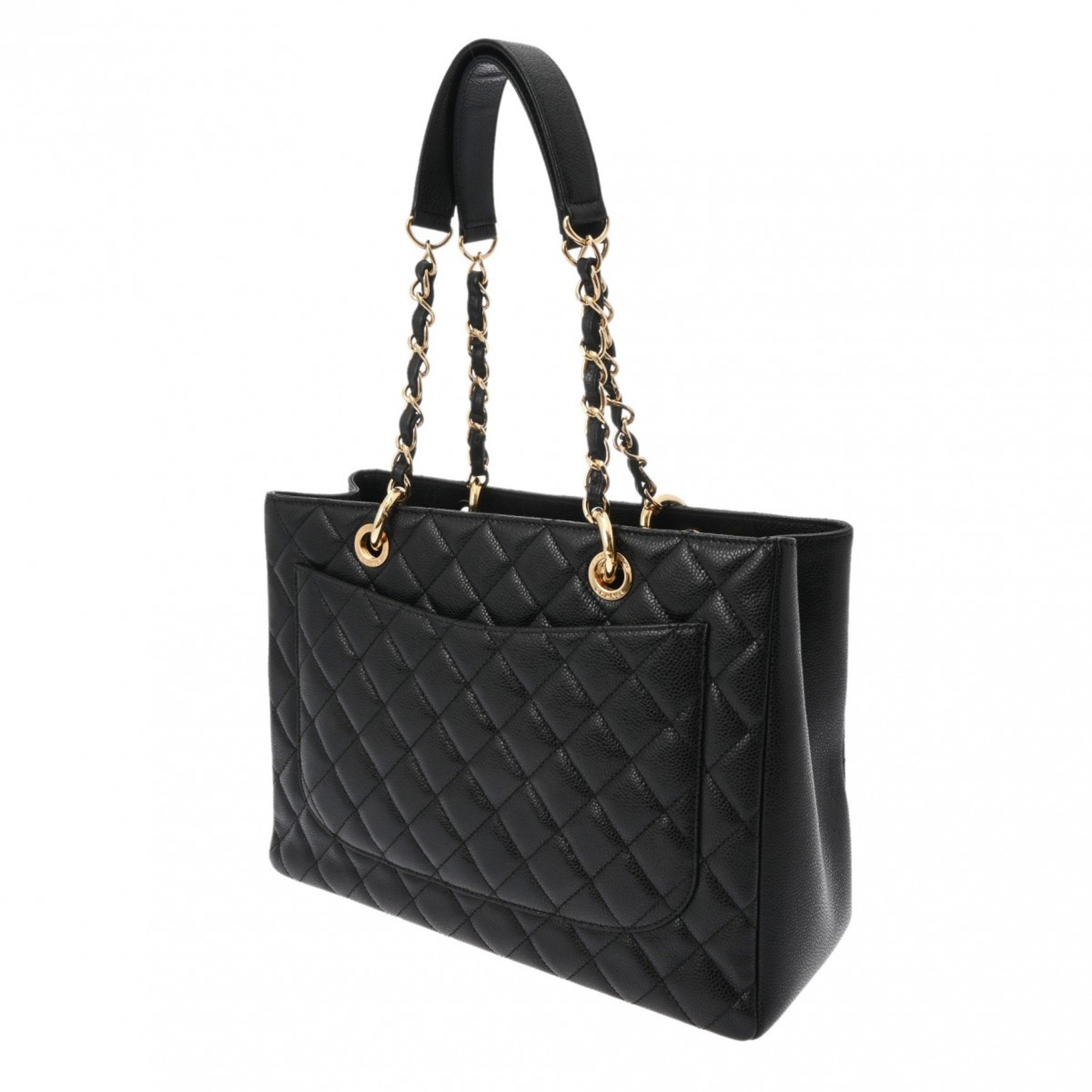 CHANEL Chanel Matelasse GST Grand Tote Black A50995 Women's Caviar Skin Bag