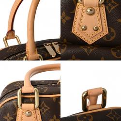 LOUIS VUITTON Louis Vuitton Monogram Manhattan PM Brown M40026 Women's Canvas Handbag