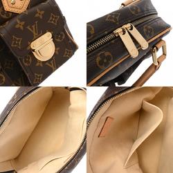 LOUIS VUITTON Louis Vuitton Monogram Manhattan PM Brown M40026 Women's Canvas Handbag