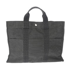 HERMES Hermes Air Line MM Grey Unisex Canvas Tote Bag