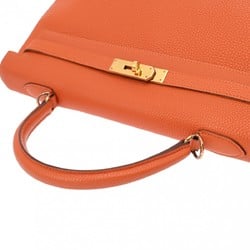 HERMES Kelly 35 Inner Stitching Orange G Stamp (around 2003) Women's Togo Handbag