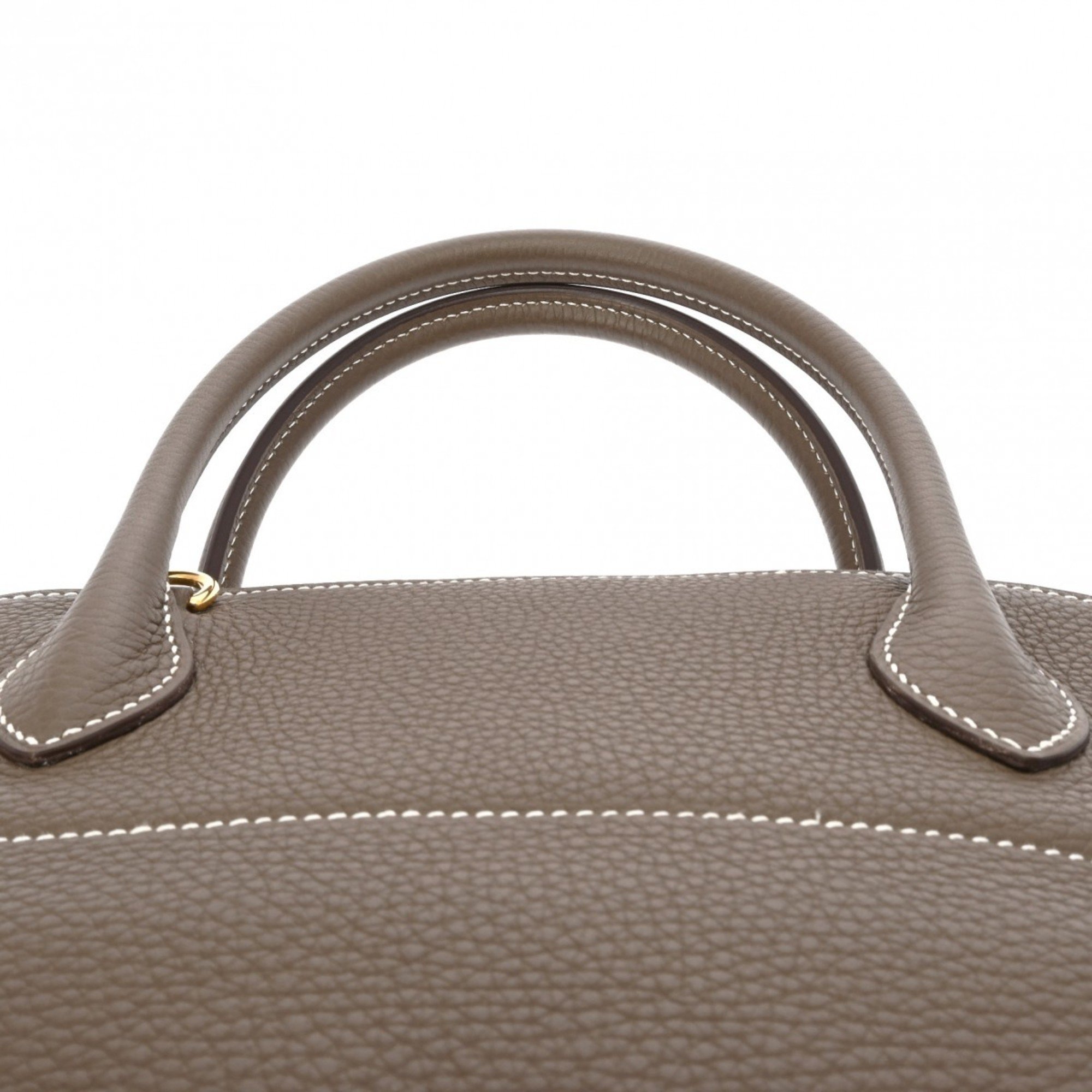 HERMES Bolide 31 Etoupe Y Stamp (around 2020) Women's Taurillon Clemence Handbag