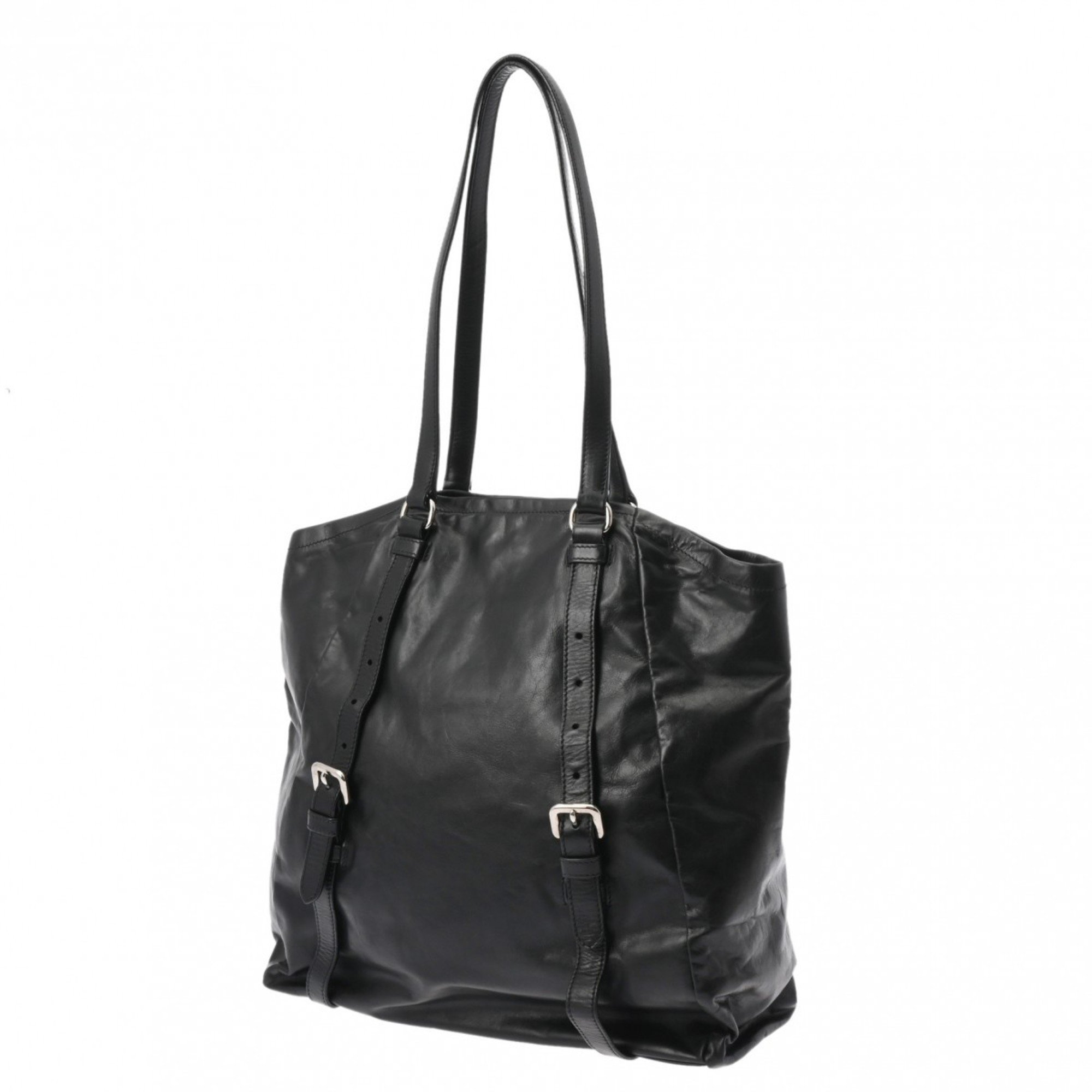 PRADA Prada Black Women's Calf Tote Bag