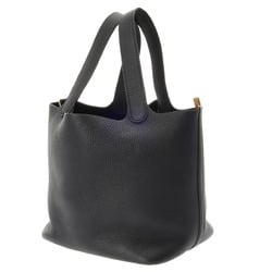 HERMES Picotin Lock MM Black Y Stamp (around 2020) Women's Taurillon Clemence Handbag