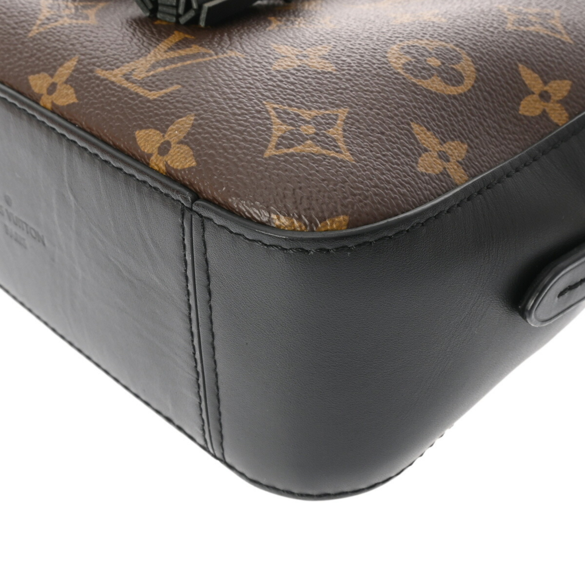 LOUIS VUITTON Louis Vuitton Monogram Santonge Noir M43555 Women's Canvas Shoulder Bag