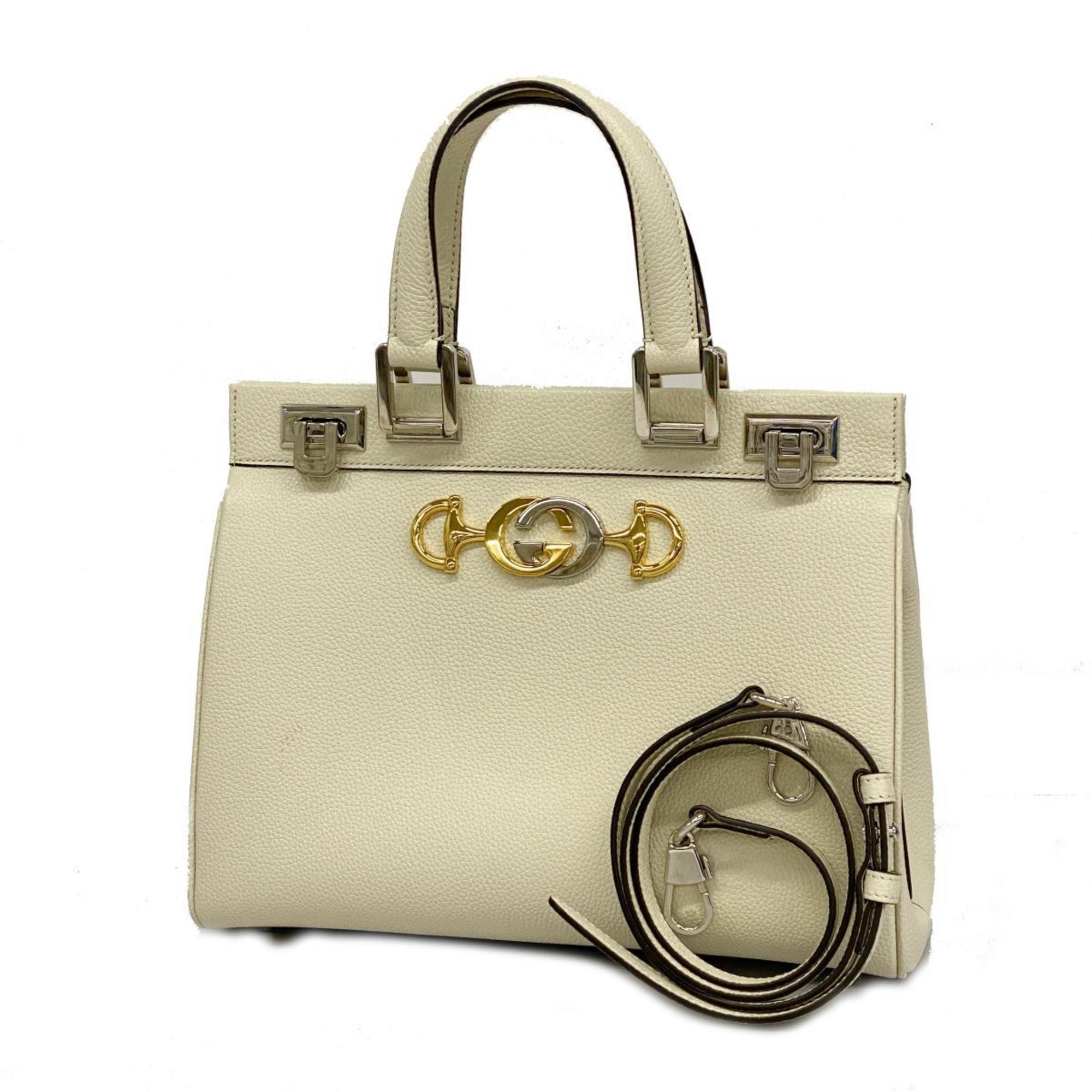 Gucci handbag Zumi 569712 leather ivory ladies