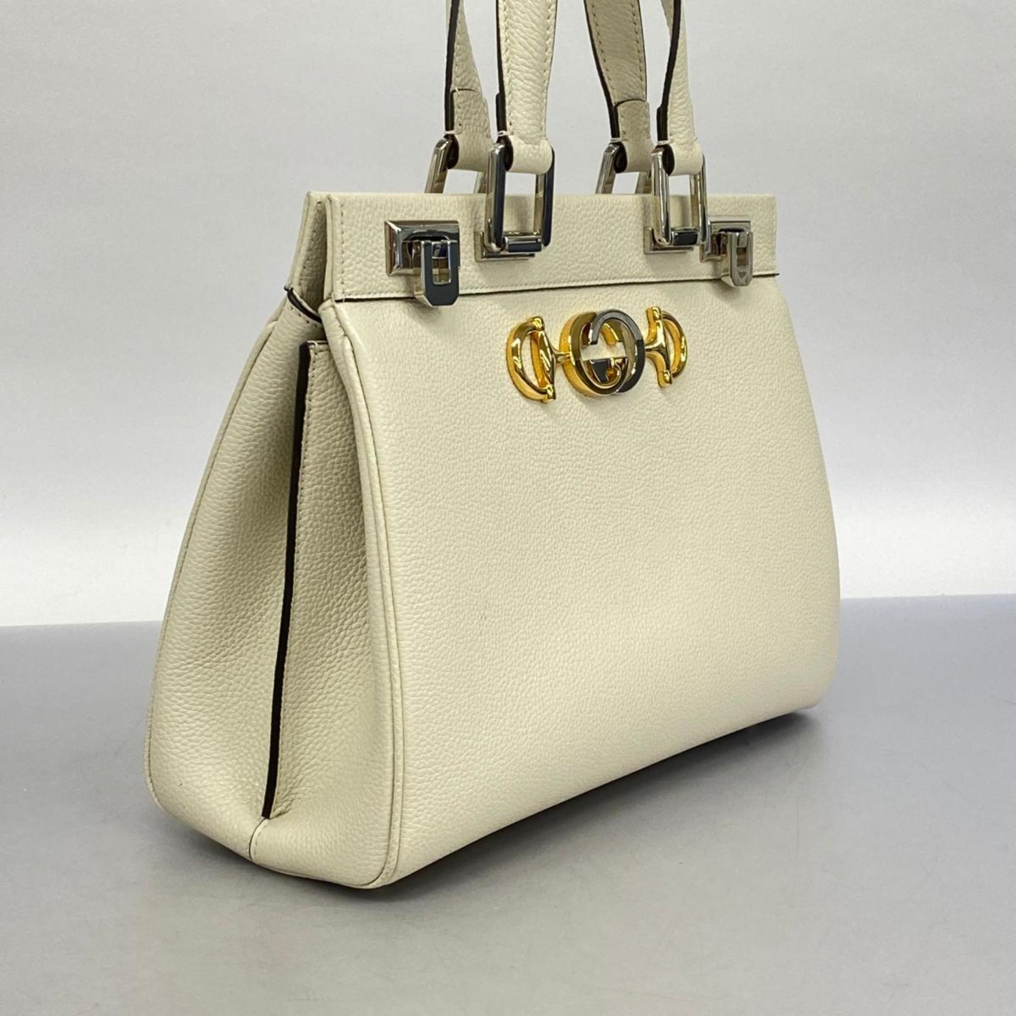 Gucci handbag Zumi 569712 leather ivory ladies