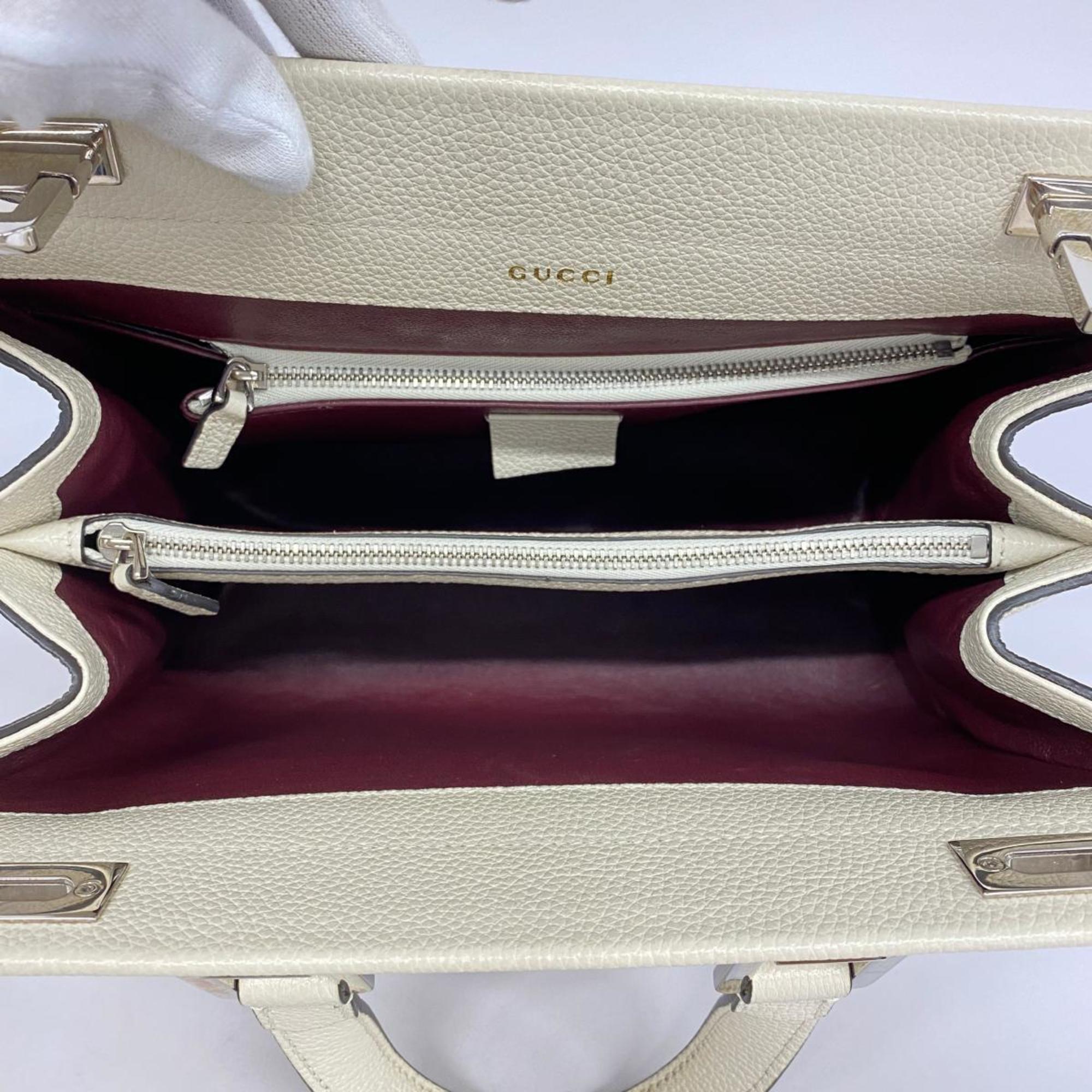 Gucci handbag Zumi 569712 leather ivory ladies