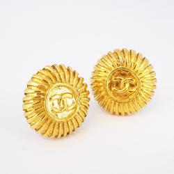 Chanel Earrings Coco Mark Circle GP Plated Gold Women's