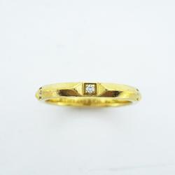 Tiffany Ring True Band 5PD Diamond K18YG Yellow Gold Women's