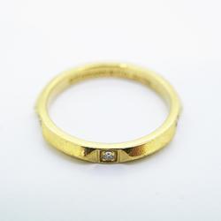 Tiffany Ring True Band 5PD Diamond K18YG Yellow Gold Women's