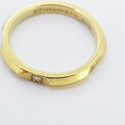 Tiffany Ring True Band 5PD Diamond K18YG Yellow Gold Women's