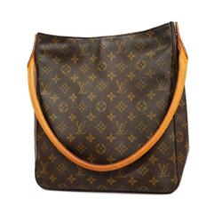 Louis Vuitton Shoulder Bag Monogram Looping GM M51145 Brown Ladies