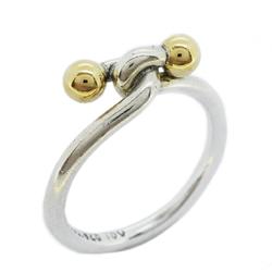 Tiffany Ring Hook & Eye K18YG Yellow Gold 925 Silver Women's